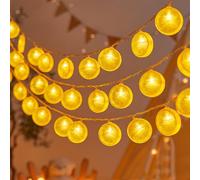 ENLACE Guirlande lumineuse citrons, 1,5 m, 10 LED, jaune, lumière décorative pour terrasse, salon, chambre à coucher, fête, mariage, carnaval, décoration de Noël, intérieur et extérieur