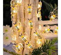 ENLACE Guirlande lumineuse en forme d'abeille - 2 m - 20 LED - Pour l'extérieur et l'intérieur - Décoration pour chambre d'enfant, jardin, mariage, fête, anniversaire
