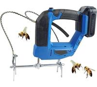 Enlève-Abeilles Électrique Portable, Secoueur de Cadres de Ruche sans Fil Rechargeable avec Commande à 4 Vitesses, Poignée Antidérapante pour Matériel d'Apiculture et Récolte de Miel,Blue-1Battery