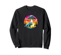 Enlèvement de vaisseaux spatiaux extraterrestres par Un Dinosaure tricératops Sweatshirt