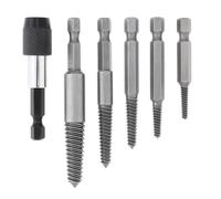 Enlèvement de vis antidérapant | Jeu de 6 pièces extracteur de vis endommagées déchirées, kit de retrait complet et facile pour les bricoleurs, mécaniciens, électriciens