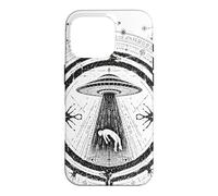 Enlèvement d'OVNI Géométrie Sacrée UAP extraterrestres Coque pour iPhone 16 Pro