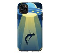 Enlèvement Humain OVNI Silhouette Ciel Nocturne OVNI enlèvement Extraterrestre Coque pour iPhone 11 Pro Max