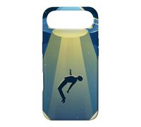 Enlèvement Humain OVNI Silhouette Ciel Nocturne OVNI enlèvement Extraterrestre Coque pour iPhone Air