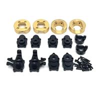 Enlevés en laiton pour le boîtier de l'engin de poids pour le portail métallique compatible avec 1/8 de voitures RC comme H8H YK4082 YK4083 CR1 8 Yucatan Absima Pièces de mise à niveau(Black)