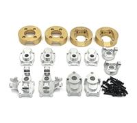 Enlevés en laiton pour le boîtier de l'engin de poids pour le portail métallique compatible avec 1/8 de voitures RC comme H8H YK4082 YK4083 CR1 8 Yucatan Absima Pièces de mise à niveau(Silver)
