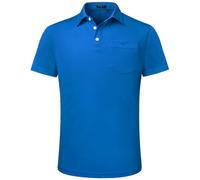 Enlision Polo Bleu Homme Manches Courtes Polos de Sport Golf Casual d'été Business T-Shirt avec Poche Regular Fit XL