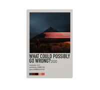 ENLLVKCBR Poster décoratif sur toile « What Could Possibly Go Wrong » - Décoration murale moderne pour chambre à coucher - 60 x 90 cm