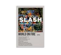 ENLLVKCBR Poster décoratif sur toile World On Fire By Slash - Impression sur toile moderne pour chambre à coucher - 20 x 30 cm