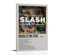 ENLLVKCBR Poster décoratif sur toile World On Fire By Slash - Impression sur toile moderne pour chambre à coucher - 20 x 30 cm
