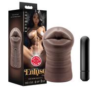 Enlust Krystal - vagin oral vibrant réaliste avec images MI - marron