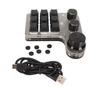 Enlybee Clavier mécanique programmable DIY avec éclairage RVB, 9 Touches et 3 Boutons variables, USB Filaire et connectivité, idéal pour Le Bureau, Les Jeux, la Musique et (Black)