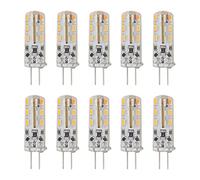 Enlybee G4 DC12V 1.5W Warm White 3000K LED Bulb 10pcs 110LM Bi Pin Light Bulbs LED Cabinet Lighting Courtyard