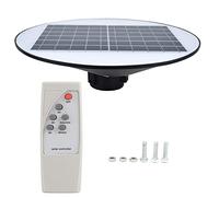 Enlybee Lampe de jardin solaire à LED, lampadaire à 3 têtes, éclairage circulaire à 360 degrés, conception solaire à haute efficacité, interrupteur automatique, panneaux solaires avancés