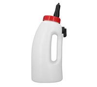 Enlybee Mangeoire à lait de veau de 4 L avec poignée et tétine, matériau PE, vis anti-fuite, valve de courant de lait, idéal pour les veaux, agneaux dans les fermes