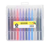 Enlybee Penses sans aquarelle lavables, pointe de brosse douce avec contrôle précis, couleurs vives pour tous les niveaux de compétence, séchage rapide et portable, idéal pour les peintures (24