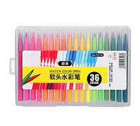 Enlybee Penses sans aquarelle lavables, pointe de brosse douce avec contrôle précis, couleurs vives pour tous les niveaux de compétence, séchage rapide et portable, idéal pour les peintures (36
