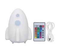 Enlybee Veilleuse LED rechargeable par USB, fusée colorée, lumière ambiante, lampe de table, chambre de bébé, chambre à coucher, couloir, faible dégradation de la lumière, longue durée de