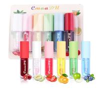 EnMart 6 Unité Huile À Lèvre, Transparent Gloss Brillant A Levre, Lip Oil, Lèvres Aromatisés Aux Fruits, Rouge À Lèvres Liquide Brillant Hydratant, Baume À Lèvres, Glaçure À Lèvres Fruitée pour Women