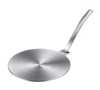 EnMart Adaptateur Induction, Adaptateur Induction Disque Plaque 20CM de Diffusion de Chaleur en Acier Inoxydable, avec Poignée Inox Détachable pour Moka Cafetières, Ustensiles de Cuisine