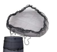 ENmrfvkz Grille pour réservoir d'eau de Pluie, Couverture en Maille for Baril de Pluie, Polyester Noir, Plusieurs Tailles, Cordon Serrage(60cm)
