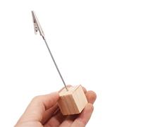 ENmrfvkz Porte-numéros de Table, Porte-Cartes de Place Portables en Bois, 10 pièces, Clips, numéro Table Mariage, Photo, mémo, Base nom