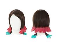 Enmu Anime Kimetsu No Yaiba Cosplay Wig Cosplay Short Synthetic Hair Halloween Party + Wig Cap