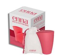 enna Box & Cotton Bag| Stérilisateur Coupe et Disque Menstruel | Valable pour toutes les tailles | Sac en coton biologique | Compatible micro-ondes | Hygiénise en 3 minutes seulement