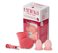 Enna Cycle Easy Cup Menstruelle Taille S | 2 Coupes | Silicone Médical | Avec enna box stérilisatrice | Fabriquée en Espagne | Réutilisable | Jusqu'à 12h de protection