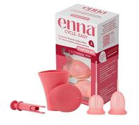 enna cycle Starter Kit EASY 2 coupes menstruelles + Applicateur + Boîte stérilisatrice et de transport