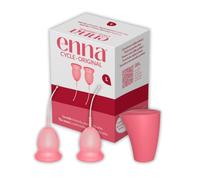 ENNA CYCLE "L" - 2coupe menstruelles + Boîte de stérilisation | Sans stérilisateur ni pack | Adaptation naturelle | Fabriquée en Espagne | Jusqu'à 12h