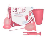 enna Cycle « M » 2 Coupelles Menstruelles + Récipient pour Stérilisation + Applicateur
