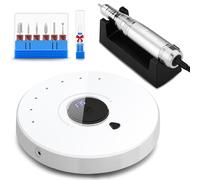 Enniewi Ponceuse à Ongles Électrique Professionnelle 35000 RPM - Multifonction Silencieuse avec Affichage LED, 7 Embouts & Bouton Pause - Machine Manucure/Pédicure pour Salon et Maison (Blanc Pur)