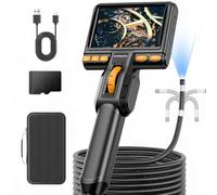 Ennovor Caméra d'inspection endoscope articulée à écran IPS de 12,7 cm, caméra endoscopique bidirectionnelle avec lumière, endoscope avec carte de stockage 32 G avec sonde articulée, parfaite pour les
