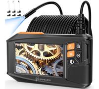 Camera Endoscopique avec Écran et Lumière, Ennovor 1920P HD Caméra d'inspection Industrielle, Écran IPS 4,3 Pouces et 8 LED Réglables, No App No WiFi Camera Câble Semi-Rigide (33FT/10M)