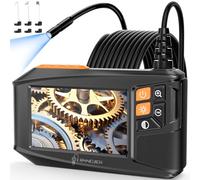 Ennovor Camera Endoscopique 5M avec Écran et Lumière, 1920P HD Camera Inspection Canalisation Industrielle, Écran IPS 4,3 Pouces et 8 LED Réglables, No App No WiFi Caméra Câble Semi-Rigide (16,5 FT)