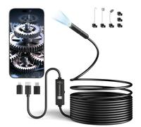 Ennovor Camera Endoscopique Canalisation de Serpent 1920P, 3 en 1 USB Endoscopique Caméra d'inspection Type C avec 8 lumières LED pour Smartphone Android et iOS, iPhone, iPad, Samsung (16,4 FT/5M)