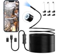Ennovor Camera Endoscopique D'inspection 1920P HD Serpent, Caméra de Type C avec 8 lumières LED, Pas de WiFi Camera Inspection Canalisation pour Smartphone Android et iOS, iPhone (33 FT/10M)