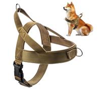 Ennoxwi Harnais pour Chien Taille L pour Chiens de Taille Moyenne et Grande, Harnais Anti-Traction Réglable, HarnaisRespirant et Matelassé pour Le Dressage, la Promenade et Les Activités Extérieures
