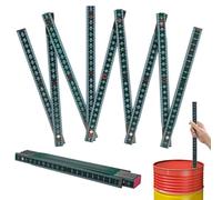 Ennoxwi Jauge de niveau de réservoir d'huile pliable à 10 niveaux, bâton de trempage pliable en bois de 2 m avec échelle cm/in, règle de mesure portable pour réservoir d'huile domestique, bateau