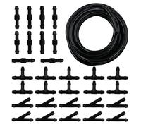 Ennoxwi Kit de réparation de tuyau de lave-glace, 30 pièces de 3 types, avec tuyau de lave-glace de 3 m, kit de réparation universel pour systèmes de lave-glace automobiles