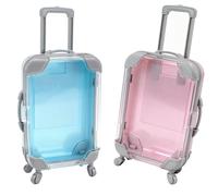 Ennoxwi Lot de 2 mini valises cadeaux pour l'argent pour les voyages et les vacances, valise de voyage miniature, emballage cadeau créatif pour enfants, objets de collection ou bons de voyage