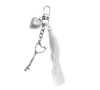 Enntelle En Plastique Embelli Le De Coeur En Forme De Coeur Compact Pendentif Travoute Parfait Pour Les Dames À La Mode Porte-clés Dentelle À La Mode Pour Un Usage Quotidien