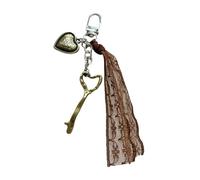 Enntelle En Plastique Embelli Le De Coeur En Forme De Coeur Compact Pendentif Travoute Parfait Pour Les Dames À La Mode Porte-clés Dentelle À La Mode Pour Un Usage Quotidien