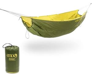 ENO Ember UnderQuilt - Couette de hamac protectrice et chaude avec isolation synthétique recy pour le camping, la randonnée, les festivals, les voyages, la plage - Evergreen
