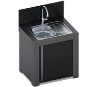 Eno - Meuble De Cuisine Extérieure Modulo Avec Egouttoir Gris Cargo P