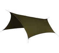 ENO Profly Bâche de pluie Olive 70 deniers Rip Stop Nylon 1000 mm Revêtement Pu Système à six points Double Couture et Coutures soudées Ligne Loc Guy Tendeurs Poids 680 g Protection contre les éléments