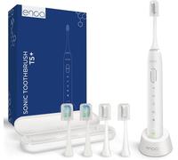 ENOA Brosse à Dent Électrique Rechargeable - 3 Intensités, 5 Programmes, Minuterie Intelligente, IPX7 Étanche, Étui de Voyage, 5 Têtes brosse à dent