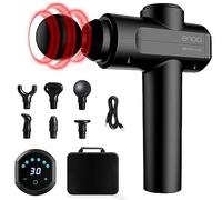 ENOA M8 PRO - Pistolet de Massage Musculaire, Puissant & Silencieux, 30 Vitesses, 6 Têtes, Écran LCD, USB-C, Sac de Voyage Inclus