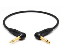 enoaudio Mogami 2524 Câble Patch pour effets | Neutrik Gold 6,3mm jack TS mono coudée | HiFi - 45 cm